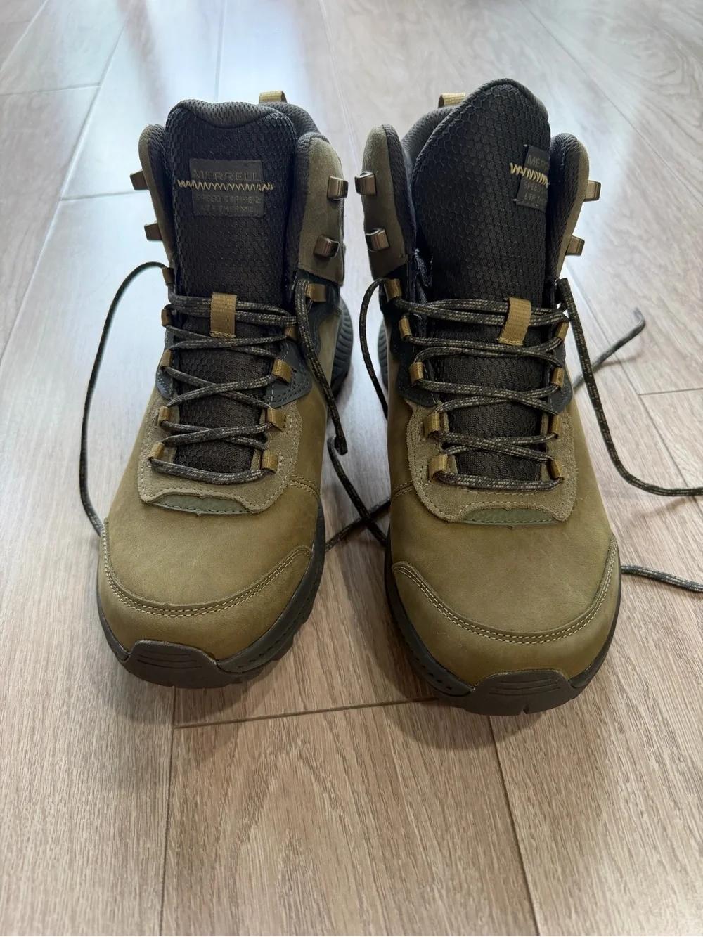 Men's Olive/Tan Hiking Boots - insulated Trail Support